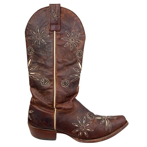 Shyanne Women’s Daisy Mae Brown leather Cowgirl Boot Size US 6.5 B - Picture 1 of 11
